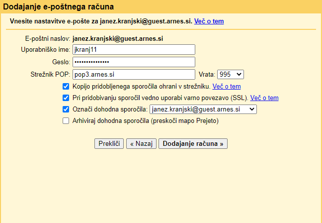 pop3Gmail